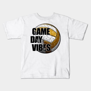 Bleached Volleyball Game Day Vibes Volleyball Mom Leopard Kids T-Shirt